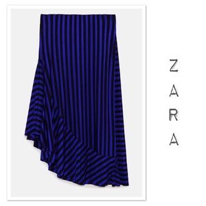 Zara Striped Flowing Skirt - NWT